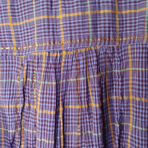 Free people long sleeve violet combo shirt NWT - Picture 8 of 8